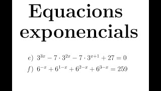 Equacions exponencials  Part 7 [upl. by Bean230]