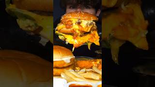 Wendy’s  Taco Bell  Mcdonalds Burger food mukbang burger [upl. by Herta]