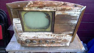 Philco 481001 Television Resurrection Vintage TV In Poor Condition Pt 1 [upl. by Nollahs]