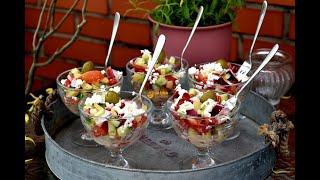 Šopska salata recept  Shopska salad recipe [upl. by Tabbi840]