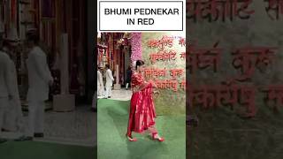 Ganesh Chaturthi 2024 Bhumi Pednekars Red Saree Ensemble is a True Showstopper [upl. by Eentruoc]