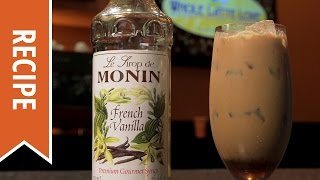 Monin French Vanilla Iced Latte Recipe [upl. by Ahsienauq]