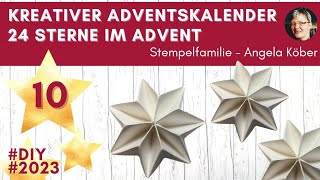 Sterne basteln  Plissee Sterne falten mit Stampin Up Anleitung DIY Tutorial 10 Dezember 2023 [upl. by Truk46]