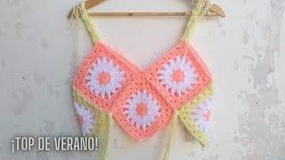 Top de Verano Tejido en Crochet 🧶  Paso a Paso MUY FÁCIL [upl. by Ardried]