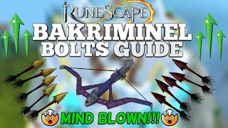 Why Bakriminel Bolts Will Change Your Life  Increase Your Ranged DPS Dramatically  Runescape 3 [upl. by Lazare978]