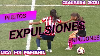 pleitos y expulsiones I liga mx femenil I clausura 2021 [upl. by Kruter747]