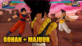 Ultimate Gohan and MajuubUub Fusion VS Super Baby 2  DBZ Budokai Tenkaichi 3 ZhiendZ [upl. by Coonan]