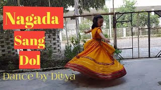 Nagada Sang Dol  Garba amp Dandiya Kids Dance Video  Navratri Special [upl. by Emlen]