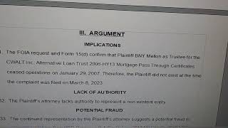 FORECLOSURE Opposition to summary judgement Bonnies case in New York [upl. by Ailati]