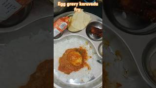 Rice egg gravy karuvadu fry [upl. by Ned]