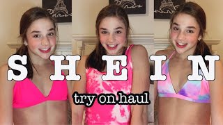 HUGE shein bikini  clothing try on haul  valentines series 22 [upl. by Rahcir795]