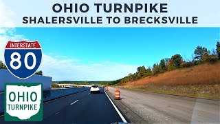 Driving the Ohio Turnpike  Shalersville to Brecksville  Interstate 80 West  October 2020 [upl. by Accalia]