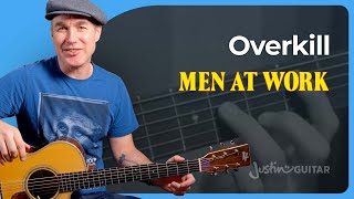 Overkill by Men At Work  Guitar Lesson  Colin Hays Acoustic Version [upl. by Kohl914]