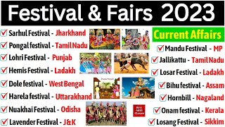 Important Festivals in India  State wise  Indian Art amp Culture  Current Affairs 2023  Gk Trick [upl. by Ahselrak]