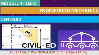 ENGINEERING MECHANICS  MODULE 4  LEC  1  CENTROID amp MOMENT OF INERTIA [upl. by Ojiram]