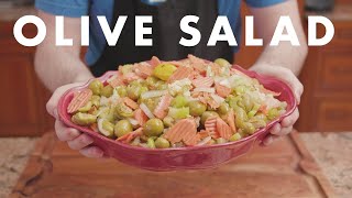 Christmas Olive Salad Recipe [upl. by Hewet388]