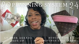 Louis Vuitton Desk Agenda affordable Setup  budgeting system amp savings challenge [upl. by Williams]