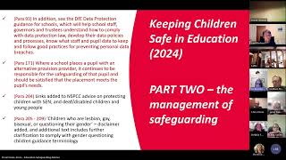 Autumn term Safeguarding update for Governors 2024 2025 [upl. by Betteann]