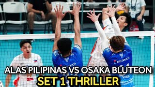 Alas Pilipinas vs Japan Osaka Bluteon Thrilling Set 1 FULL PNVF Volleyball Invitationals Sep 7 2024 [upl. by Durwood]