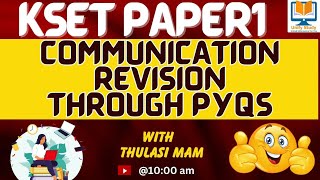 KSET Paper 1 Communication Revision through PYQs  Karnataka State Eligibility Test kset [upl. by Anirbaz]