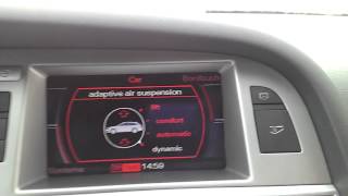 Audi A6 4f Airride Menü  Adaptive Air Suspension  Pressure Reservoir Menü HDVideo [upl. by Imehon]