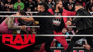 Jey and Jimmy Uso repel a Bloodline sneak attack Raw highlights Oct 28 2024 [upl. by Nisa712]