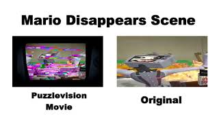 Mario Disappears Scene SideBySide Comparison PART 2 Credits to SMG4 [upl. by Tergram]