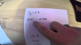 how to calculate tap drill size [upl. by Rickie]