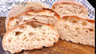 🍞Вкусный итальянский хлеб Чиабатта на закваске Люда Изи Кук выпечка хлеба на закваске рецепт хлеба [upl. by Imarej]