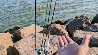 Galveston JETTY Fishing FT Reel BIG Fishing 4K AUGUST 2024 [upl. by Llerrot]