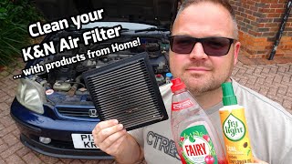 Cheap Easy Way To Clean and Oil a KampN Air Filter without a Recharge Kit using Household Products [upl. by Enidualc]