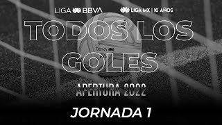 Todos los Goles  Jornada 1  LIGA BBVA MX  Apertura 2022 [upl. by Tennies231]