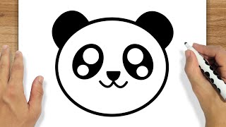 COMO DESENHAR UM PANDA KAWAII FÁCIL [upl. by Eneres]