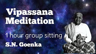 Vipassana Meditation Group Sitting Session with SN Goenka English [upl. by Allicserp]