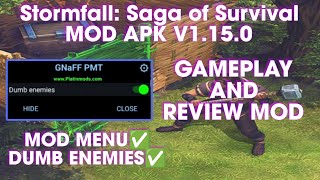 Stormfall Saga of Survival MOD APK V1150 NEW UPDATE Mod Menu Dumb Enemy [upl. by Annoirb]