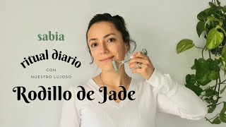 Lujoso masaje facial con RODILLO DE JADE  TUTORIAL técnica de masaje holístico de belleza facial [upl. by Adaiha83]