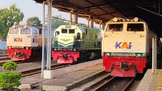 RAMAINYA KERETA API DI STASIUN TERSIBUK SEMARANG  Naik KA Kaligung ada Lokomotif Livery Vintage [upl. by Shulman]