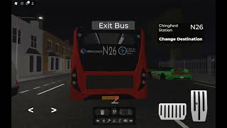 Bus cab ride N26 Walthamstow central to Chingford Station [upl. by Adnohral]