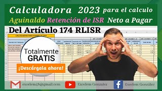 Calculadora Actualizada 2023 para el Cálculo de Impuesto del Aguinaldo en Excel [upl. by Travis]