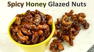 Spicy Honey Glazed Nuts  Stovetop Recipe [upl. by Daniell]