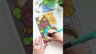 Fall Themed November Coloring Page Calendar coloringbookforadults coloringbooksforadults [upl. by Kono300]