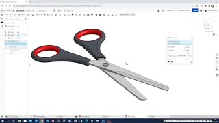 onshape scissors assembly tutorial model assemble and animate [upl. by Nikoletta]