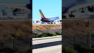 Asiana Airlines A380 landing at LAX airplanespotting [upl. by Dever]