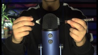 Mic Brushing and Tapping ASMR overlap [upl. by Erimahs162]