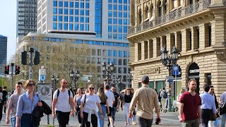 FRANKFURTGERMANYWalk Through the Hauptwache Goetheplatz and Grosse Bockenheimer Street [upl. by Limoli645]