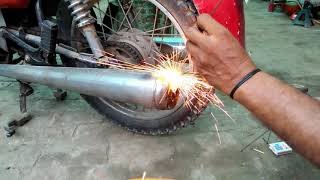 How to Repair Honda CD200 Roadmaster mufflers [upl. by Assil534]