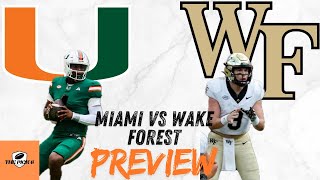 MIAMI HURRICANES VS WAKE FOREST DEMON DEACONS PREVIEW [upl. by Lednor259]