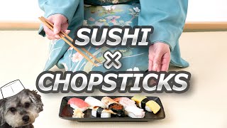 How to eat sushi and How to hold chopstick [upl. by Akcire]