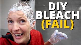 Bleaching my Buzzcut 😝 BONUS How to Fix a Brassy Disaster 🍋 ➡⛄ [upl. by Araihc]