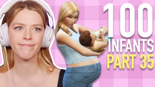 can you raise 4 infants at once in the sims 4  100 INFANT SPEEDRUN  Part 35 [upl. by Oderfodog]